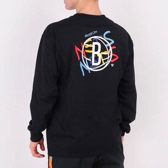 Nike Brooklyn Nets Courtside City Edition Sports Sweatshirt Men's Black - Picture 1 of 6
